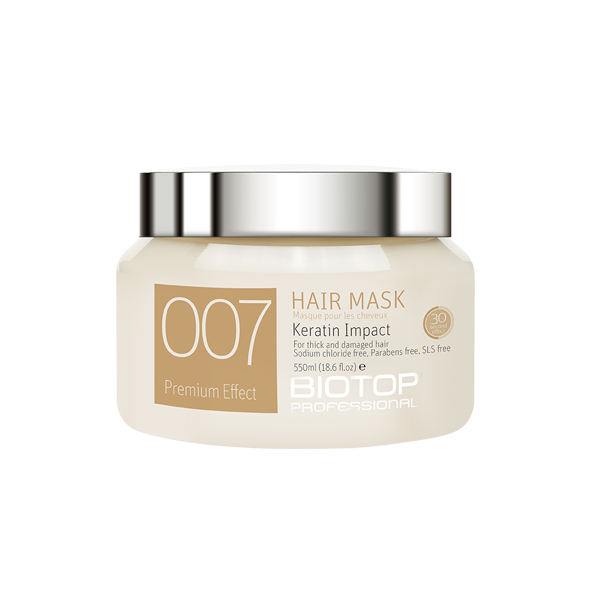 BIOTOP 007 KERATIN IMPACT  HAIR MASK 550ML